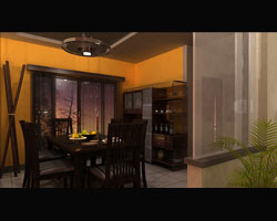 3D Room Interior View